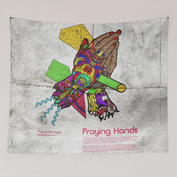 Item preview, tattoo praying hands designed and sold by Brotherconk.
