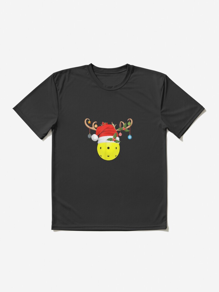 Disover Pickleball Xmas Gift Reindeer Santa Hat Pickleball Christmas Active T-Shirt