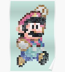 Póster Mario World Jump Vintage Pixels