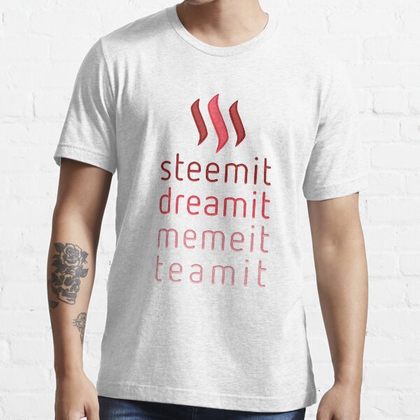 Steemit.com - Dream it, Meme It, Team it - Steemit! (Red) Essential T-Shirt