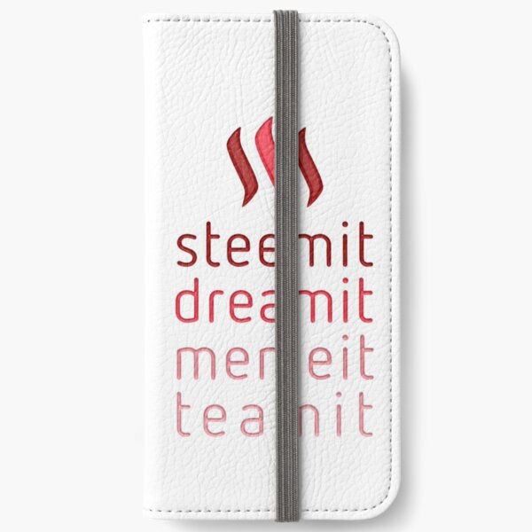 Steemit.com - Dream it, Meme It, Team it - Steemit! (Red) iPhone Wallet