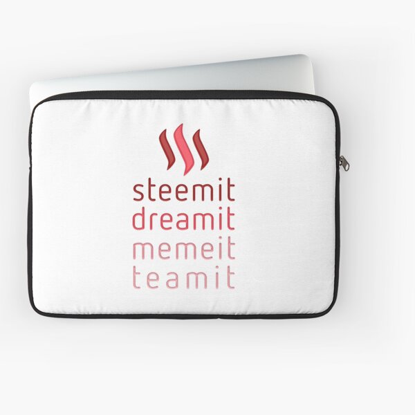 Steemit.com - Dream it, Meme It, Team it - Steemit! (Red) Laptop Sleeve