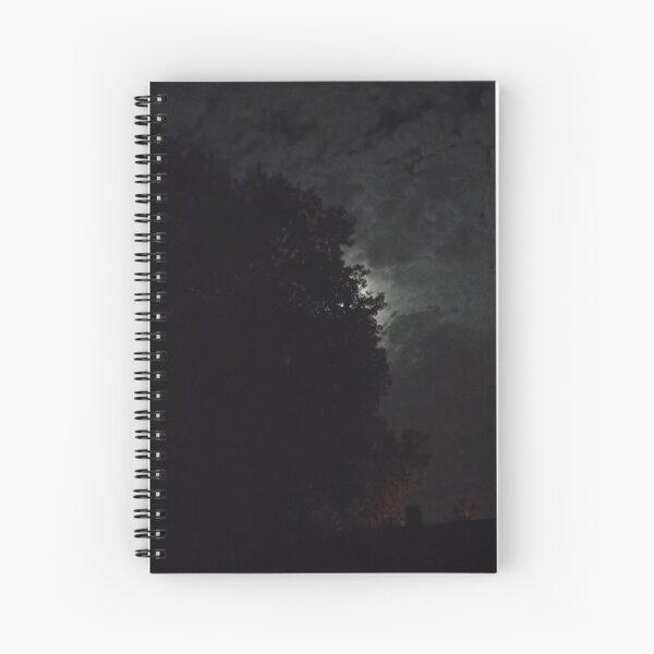 Night Moon and Trees Spiral Notebook