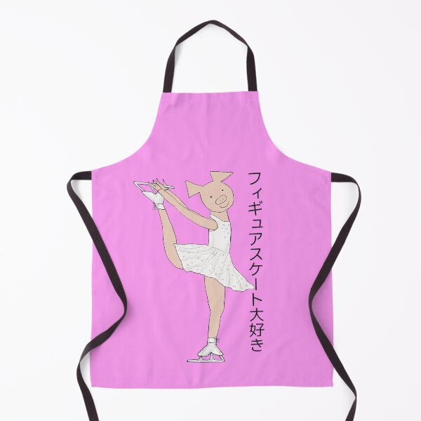 Item preview, I love Figure Skating, charming pink pig ice skater, pink. Japanese writing, figure skater designed and sold by PiggingJapan.