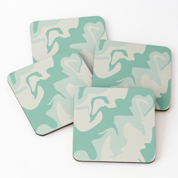 Item preview, Mint teal swirl pattern designed and sold by CloudyTree.