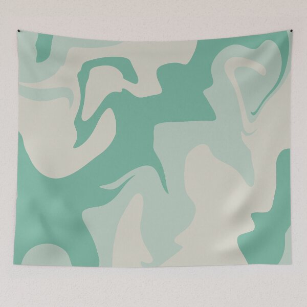 Item preview, Mint teal swirl pattern designed and sold by CloudyTree.
