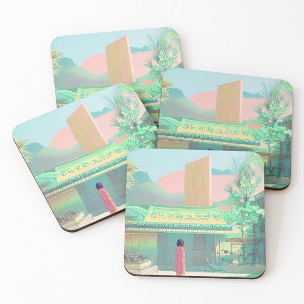 Item preview, 90s Nostalgia Retro Vaporwave Fantasy Futuristic Retro Landscape Illustration designed and sold by S Y N T H R E A L M.