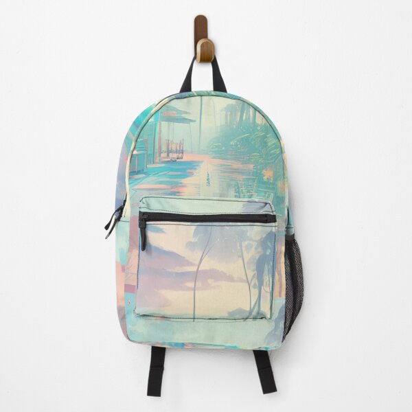 Item preview, 90s Nostalgia Retro Vaporwave Fantasy Futuristic Retro Landscape Illustration designed and sold by S Y N T H R E A L M.