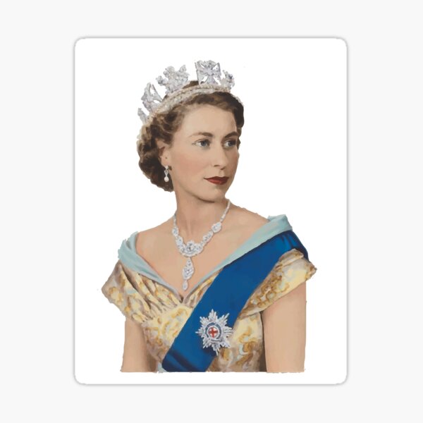 Queen Elizabeth Ii Sticker For Sale By Kolomoa2222 Redbubble