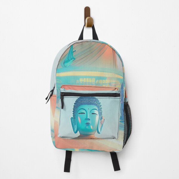 Item preview, 90s Nostalgia Retro Vaporwave buddha Fantasy Futuristic Retro Landscape Illustration designed and sold by S Y N T H R E A L M.