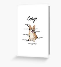 Corgi-Anatomie Grußkarte
