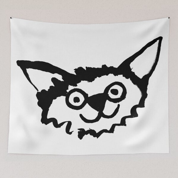 Item preview, Cheeky Cat Black and White designed and sold by nevilleraven.