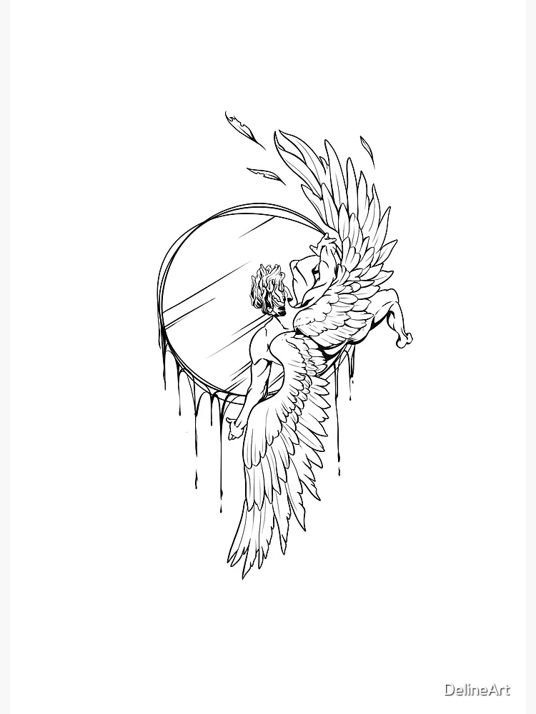 Design representing the fall of Icarus Art Board Print for Sale by  TitoStyle