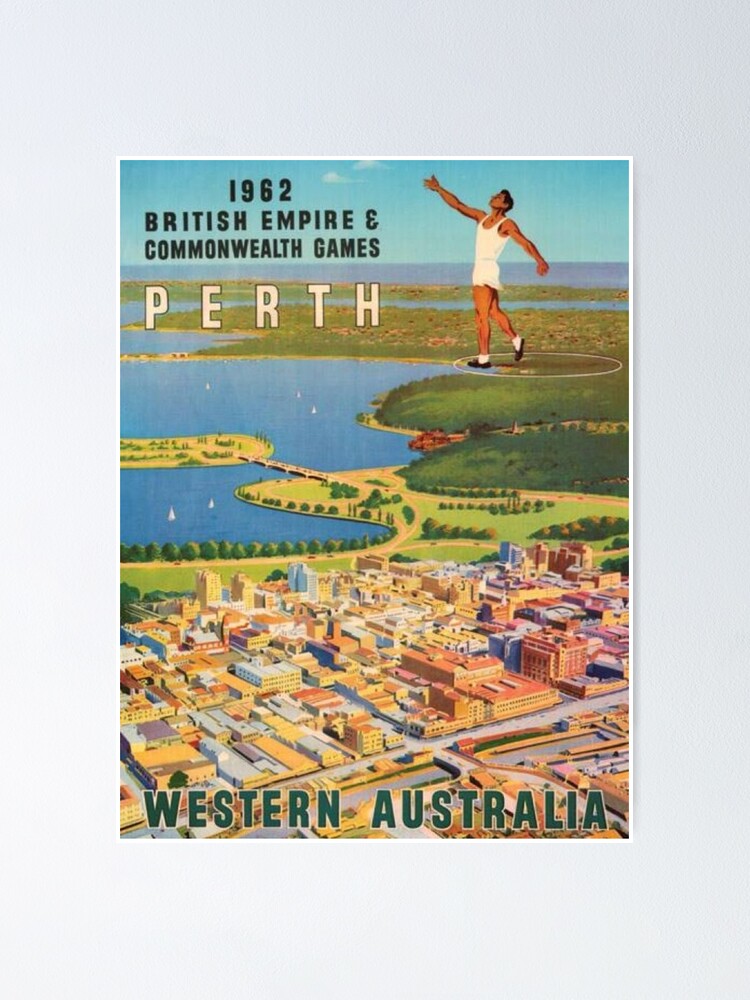 "Perth Australia Vintage Travel Poster Australian Tourism Art Poster