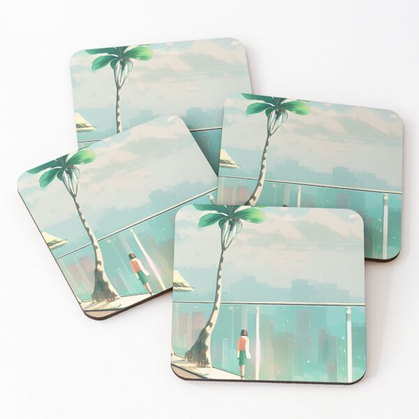Item preview, 90s Nostalgia Retro Vaporwave Fantasy Futuristic Retro Landscape Illustration designed and sold by S Y N T H R E A L M.