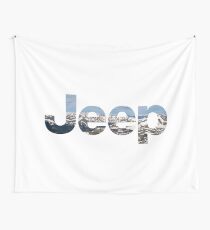 Jeep Mountain Wall Tapestry