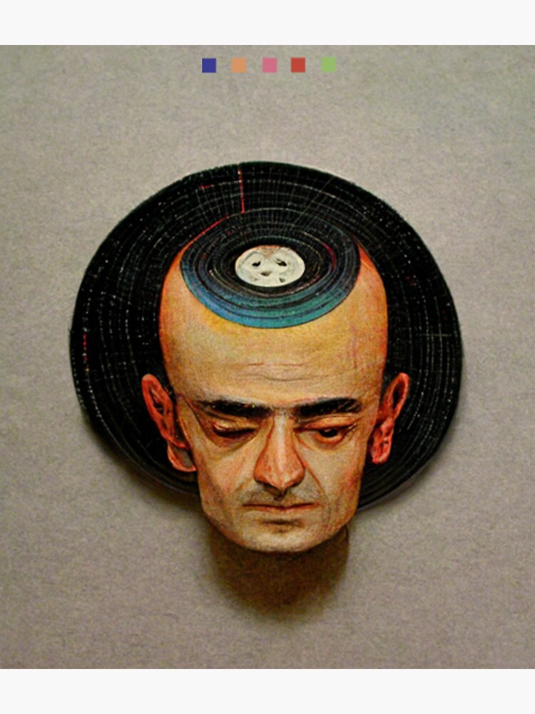 "Vinyl Disc Head " Sticker for Sale by achshl Redbubble