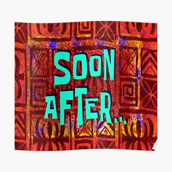 "Spongebob years later Sticker" Poster for Sale by ARTITANE | Redbubble