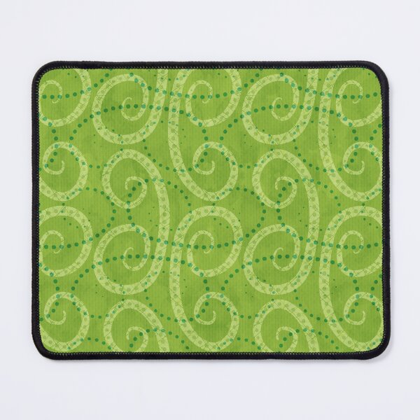 Item preview, Batik Dotty Curls in Luscious Lime Green + Teal Blue designed and sold by PaisleyMcNoodle.