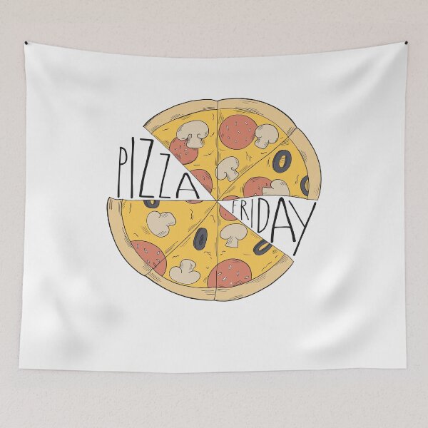 Item preview, Happy Pizza Friday Night Italian Mushroom Pepperoni Pizza Lovers designed and sold by Aleodor.
