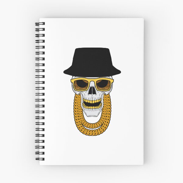 Item preview, Skull Rapper With A Gold Glass and Necklace tshirt & stickers  designed and sold by Yassin  KM.