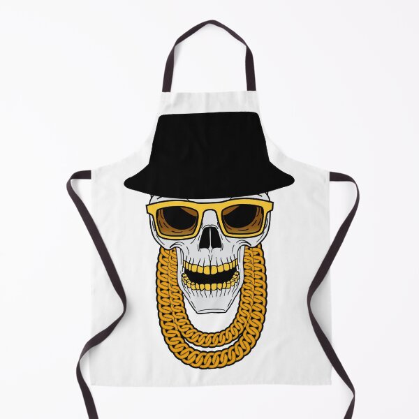 Item preview, Skull Rapper With A Gold Glass and Necklace tshirt & stickers designed and sold by Yassin KM.