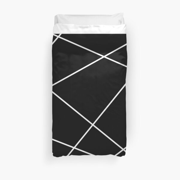 Geometric abstract - black and white. Duvet Cover