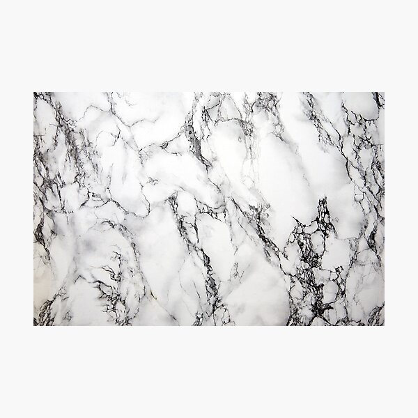 White Marble Photographic Print