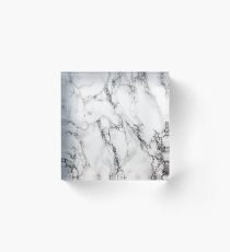 Weisser Marmor Acrylblock