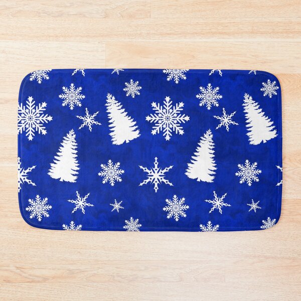 Item preview, White Christmas Tree Snowflake Design Blue Background designed and sold by AraljanFusion.