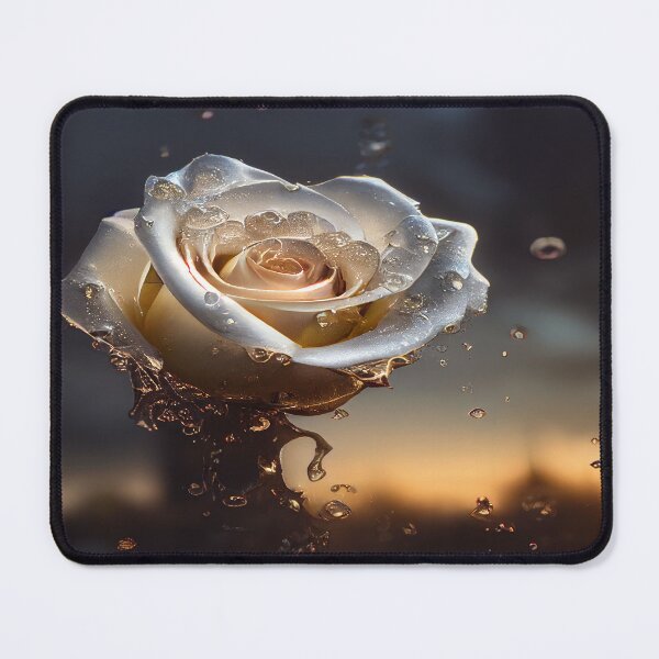 Item preview, White Rose With Raindrops, Macro Background, Close-up designed and sold by Unwind-Art-Work.