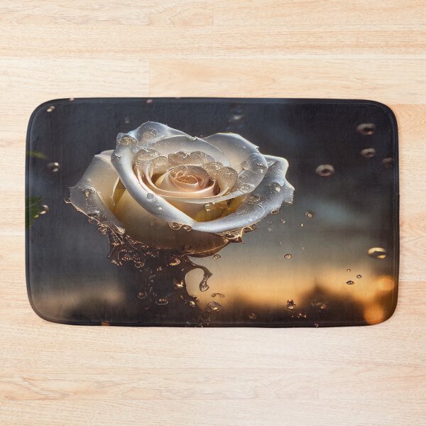 Item preview, White Rose With Raindrops, Macro Background, Close-up designed and sold by Unwind-Art-Work.