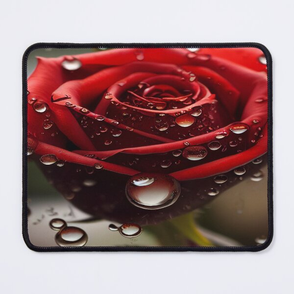 Item preview, Red Rose With Raindrops, Macro Background, Close-up designed and sold by Unwind-Art-Work.