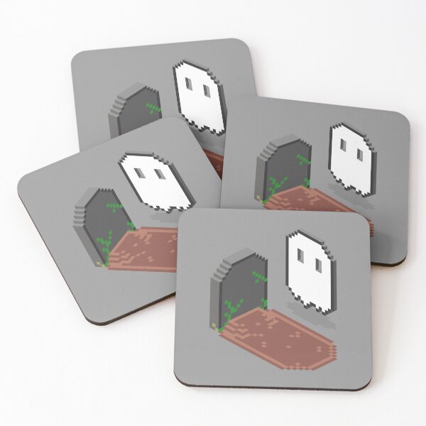 Item preview, Isometric pixel art ghost designed and sold by wolfkin-design.
