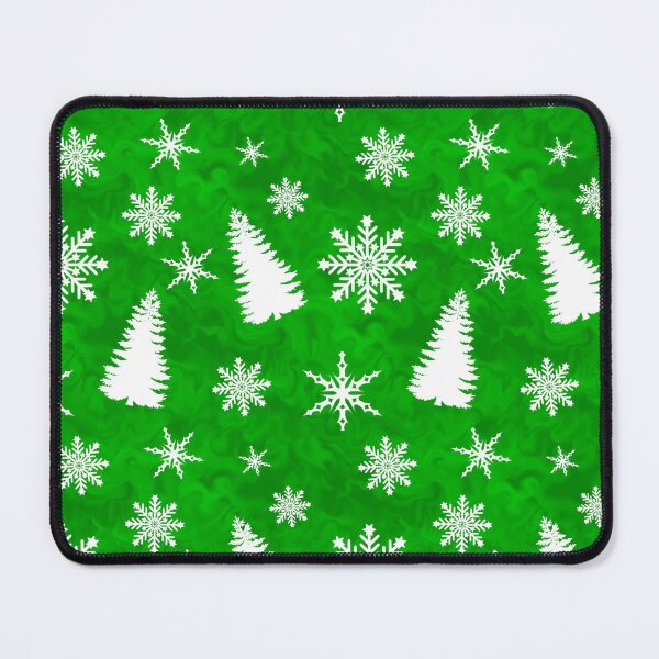 Item preview, White Christmas Tree Snowflake Design Green Background designed and sold by AraljanFusion.