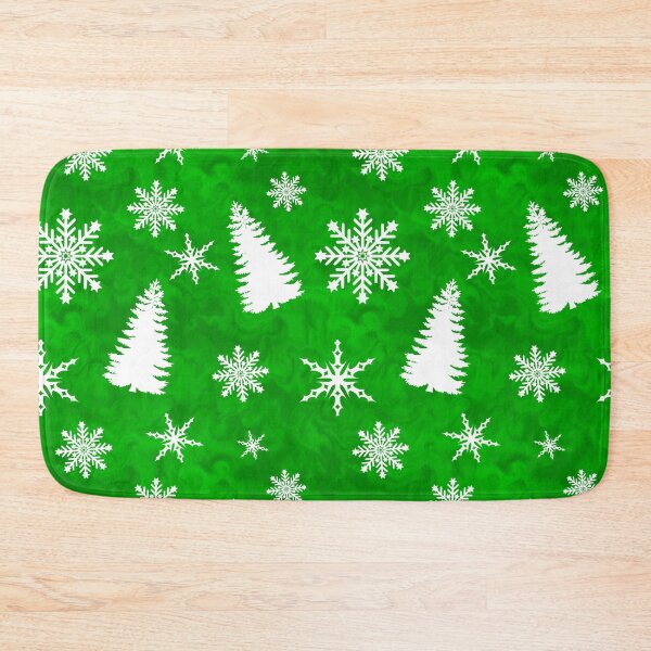 Item preview, White Christmas Tree Snowflake Design Green Background designed and sold by AraljanFusion.
