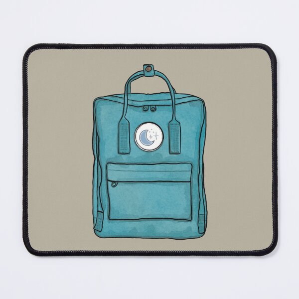 Item preview, Aesthetic Backpack School Bag Moon Stars Pastel Turquoise designed and sold by northernhugs.