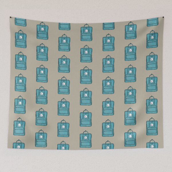 Item preview, Aesthetic Backpack School Bag Moon Stars Pastel Turquoise  designed and sold by northernhugs.