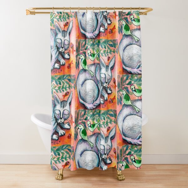 Sleepy Cat Shower Curtain