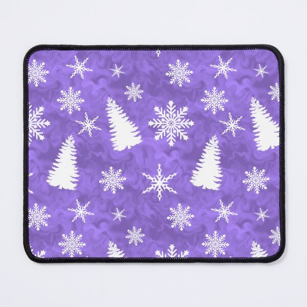 Item preview, White Christmas Tree Snowflake Design Purple Background designed and sold by AraljanFusion.