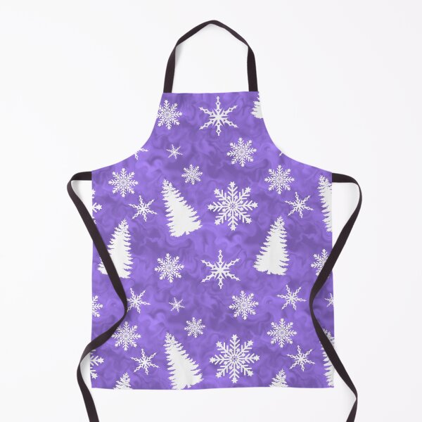 Item preview, White Christmas Tree Snowflake Design Purple Background designed and sold by AraljanFusion.