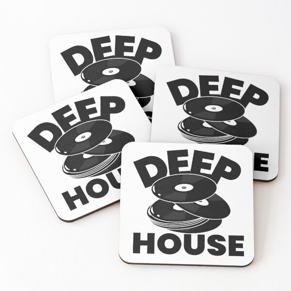 Aperçu de l'œuvre DEEP HOUSE - Disques (noir) créée et vendue par Discothreadz.