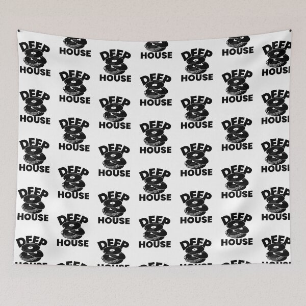 Aperçu de l'œuvre DEEP HOUSE - Disques (noir) créée et vendue par Discothreadz.