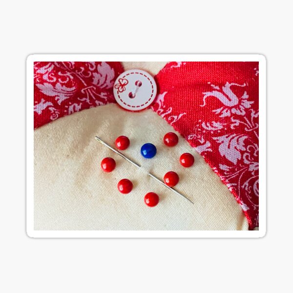 "Heart of pins pierced by a needle like an arrow 2" Sticker for Sale by