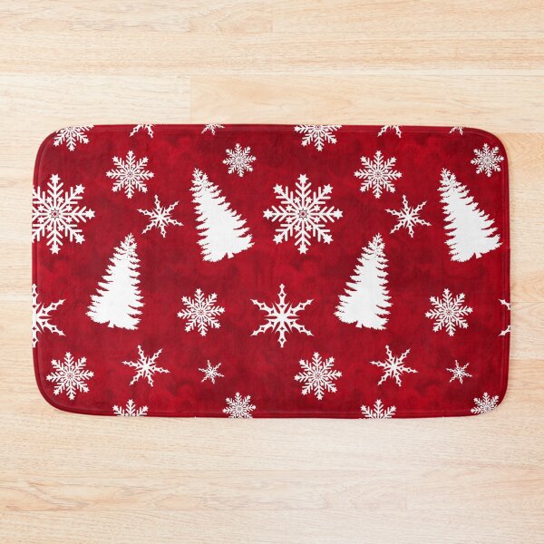 Item preview, White Christmas Tree Snowflake Design Red Background designed and sold by AraljanFusion.