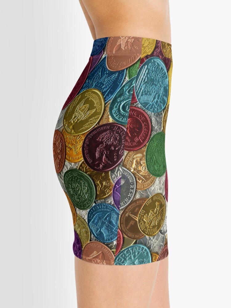 Alternate view of Vintage New Orleans Mardi Gras Doubloons Mini Skirt