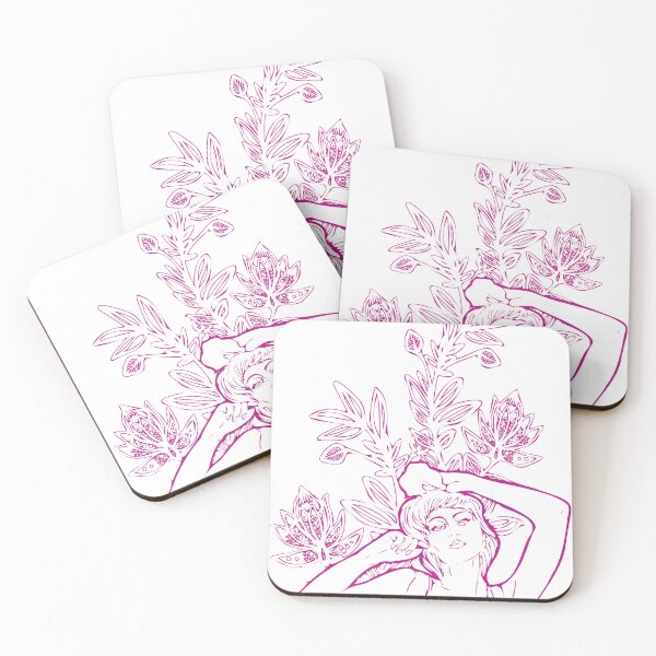 Artikelvorschau, Sleepy Girl Poster Pink Minimalistic entworfen und verkauft von goedesign.