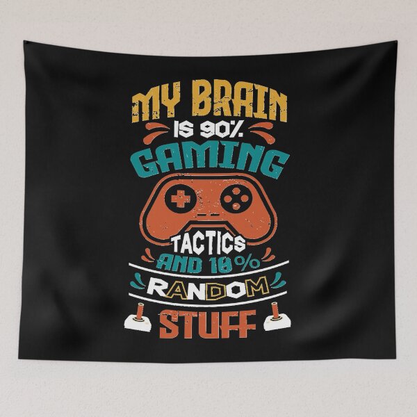 Item preview, Funny Gamers Shirt  My Brain Is 90 Gaming And 10 Random Stuff Essential designed and sold by RALPHTHOMASw.