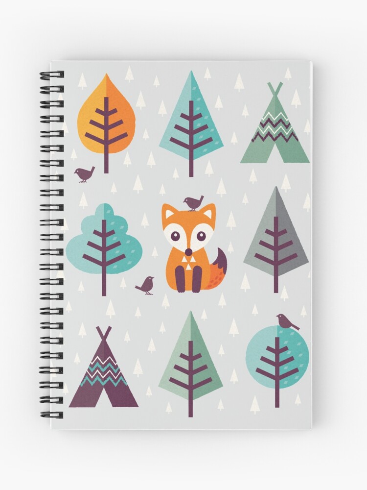 Thumbnail 1 of 3, Journal, Fox in the Forest on Gray designed and sold by daisy-beatrice.