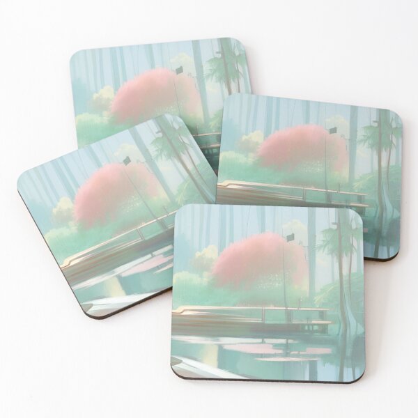 Item preview, 90s Nostalgia Retro Vaporwave Fantasy Futuristic Retro Landscape Illustration designed and sold by S Y N T H R E A L M.